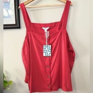 Market & Spruce Tenley Sleeveless Button Down Blouse size 2X